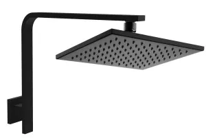 Suttor Overhead Wall Shower Upswept  Matte Black by ACL, a Shower Heads & Mixers for sale on Style Sourcebook