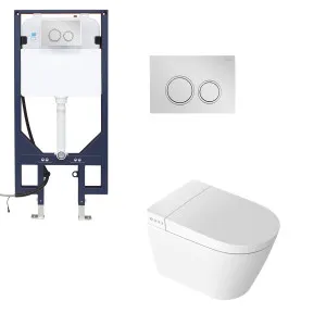 Novus Smart WH Suite P Trap Round ABS Chrome Button by Zumi, a Toilets & Bidets for sale on Style Sourcebook