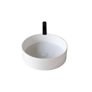 Bowl Round Vessel Basin Stone 400 Matte White by Kaskade Stone, a Basins for sale on Style Sourcebook