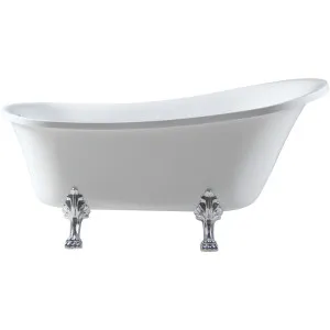 Clawfoot Freestanding Bath Acrylic 1700 Chrome Feet by Fienza, a Bathtubs for sale on Style Sourcebook