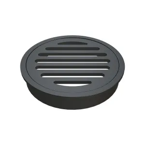 Art Brass Round Grate 100mm Matte Black by Beaumont Tiles, a Shower Grates & Drains for sale on Style Sourcebook
