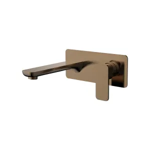 Platz Wall Basin Set Straight 180 Brushed Copper by Haus25, a Bathroom Taps & Mixers for sale on Style Sourcebook