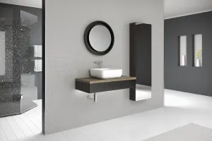 Brooklyn Framed Mirror 600 Matte Black by Timberline, a Vanity Mirrors for sale on Style Sourcebook