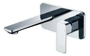 Elbrus Wall Basin Set Straight 200 Chrome by Ikon, a Bathroom Taps & Mixers for sale on Style Sourcebook