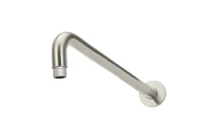 Round Wall Shower Curved Arm 400 Brushed Nickel by Meir, a Shower Heads & Mixers for sale on Style Sourcebook