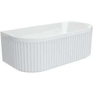 Eleanor Back To Wall Bath Acrylic 1700 Gloss White by Fienza, a Bathtubs for sale on Style Sourcebook