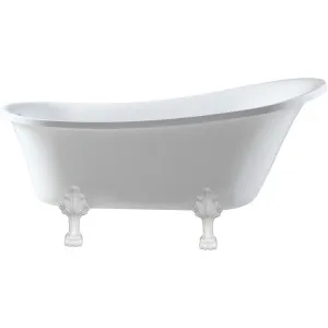 Clawfoot Freestanding Bath Acrylic 1700 White Feet by Fienza, a Bathtubs for sale on Style Sourcebook
