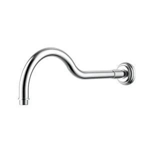 Clasico Shower Arm 400 Chrome by Ikon, a Shower Heads & Mixers for sale on Style Sourcebook