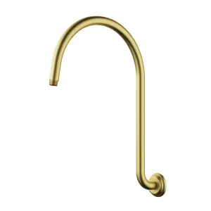 Clasico Shower Arm Upswep 450 Brushed Gold by Ikon, a Shower Heads & Mixers for sale on Style Sourcebook