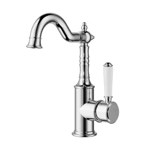 Clasico Federation Basin Mixer Ceramic Handle Chrome by Ikon, a Bathroom Taps & Mixers for sale on Style Sourcebook