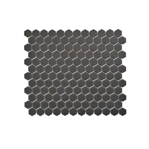 Regency Hexagon Black Textured Mosaic Tile by Beaumont Tiles, a Outdoor Tiles & Pavers for sale on Style Sourcebook