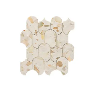 Sonic Terrazzo Nougat Matt Mosaic by Beaumont Tiles, a Terrazzo Look Tiles for sale on Style Sourcebook
