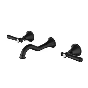 Clasico 3 Piece Bath Set Matt Black by Ikon, a Bathroom Taps & Mixers for sale on Style Sourcebook