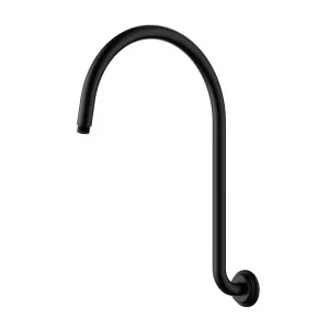 Clasico Shower Arm Upswep 450 Matt Black by Ikon, a Shower Heads & Mixers for sale on Style Sourcebook