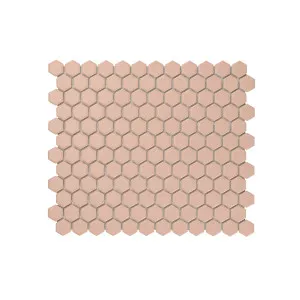 Regency Hexagon Blush Textured Mosaic Tile by Beaumont Tiles, a Outdoor Tiles & Pavers for sale on Style Sourcebook