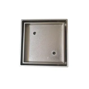 KFG Tile Insert Satin Nickel 115x115x90 by Beaumont Tiles, a Shower Grates & Drains for sale on Style Sourcebook