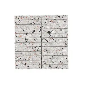 Venice Terrazzo Finger Light Grey Honed Mosaic by Beaumont Tiles, a Mosaic Tiles for sale on Style Sourcebook