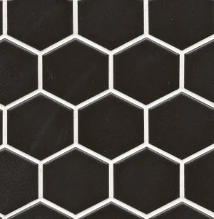 Mono Hex Black Gloss Mosaic Tile by Beaumont Tiles, a Mosaic Tiles for sale on Style Sourcebook