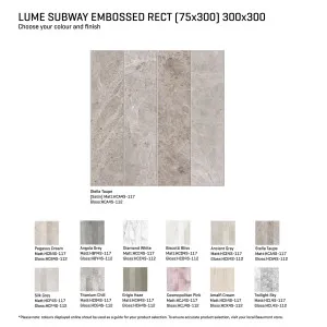 Lume Subway Embossed Tile by Beaumont Tiles, a Moroccan Look Tiles for sale on Style Sourcebook