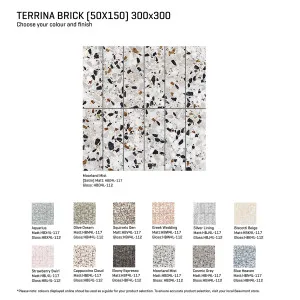 Terrina Brick Embossed Tile by Beaumont Tiles, a Terrazzo Look Tiles for sale on Style Sourcebook