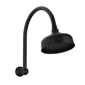 Cromford High-Rise Shower Arm & Rose Matte Black by PHOENIX, a Shower Heads & Mixers for sale on Style Sourcebook