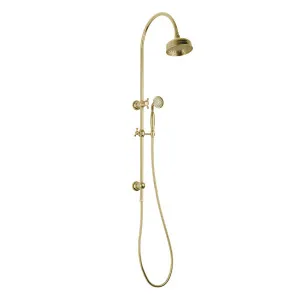 Cromford Twin Shower Brushed Gold by PHOENIX, a Shower Heads & Mixers for sale on Style Sourcebook