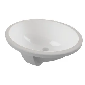 Oval Undermount Basin 420x340 Gloss White by Timberline, a Basins for sale on Style Sourcebook