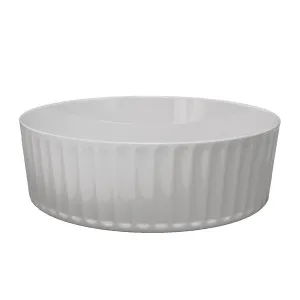 Allure Flute Vessel Basin 365x365 Matte White by Timberline, a Basins for sale on Style Sourcebook