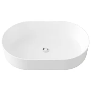 Myrtle Vessel Basin 550x360 Matte White by Timberline, a Basins for sale on Style Sourcebook