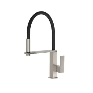 Vezz Flexible Hose Sink Mixer Square 210 Brushed Nickel by PHOENIX, a Laundry Taps for sale on Style Sourcebook