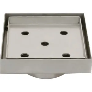 Haus 25 Tile Insert 110x110x80mm Brushed Nickel by Haus25, a Shower Grates & Drains for sale on Style Sourcebook