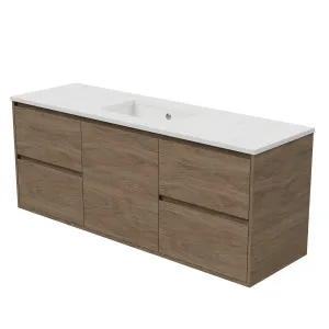 Noosa Vanity Wall Hung 1500 Centre WG Basin SilkSurface UC Top by Timberline, a Vanities for sale on Style Sourcebook