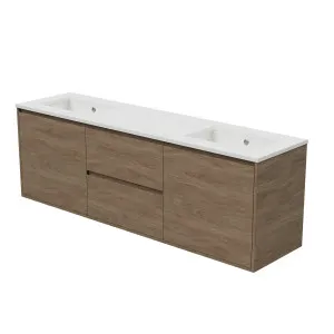 Noosa Vanity Wall Hung 1800 Double WG Basins SilkSurface UC Top by Timberline, a Vanities for sale on Style Sourcebook