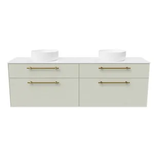 Clare Vanity Wall Hung 1800 Double WG Basins Thin SilkSurface AC Top by Timberline, a Vanities for sale on Style Sourcebook