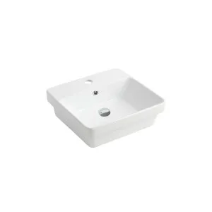 Aria Inset Basin 1TH Ceramic 495X400 Gloss White by decina, a Basins for sale on Style Sourcebook