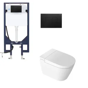 Novus Smart WH Suite P Trap Square ABS Matte Black Button by Zumi, a Toilets & Bidets for sale on Style Sourcebook