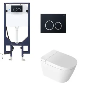 Novus Smart WH Suite P Trap Round ABS Matte Black Button by Zumi, a Toilets & Bidets for sale on Style Sourcebook