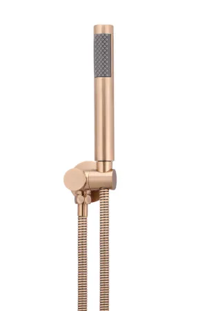 Round Hand Shower Wand on Elbow Champagne by Meir, a Shower Heads & Mixers for sale on Style Sourcebook