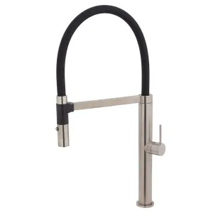Kaya Sink Mixer Pull Out/Pull Down Gooseneck 231 Brushed Nickel by Fienza, a Laundry Taps for sale on Style Sourcebook