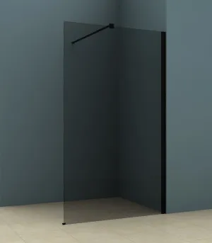 Suttor Single Entry Shower Screen Frameless 960X2000 Matte Black by decina, a Shower Screens & Enclosures for sale on Style Sourcebook
