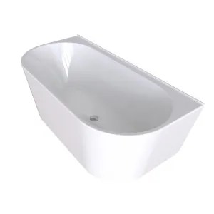 Logan Back To Wall Bath Acrylic 1700 Gloss White by decina, a Bathtubs for sale on Style Sourcebook