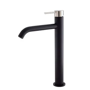 Kaya Vessel Basin Mixer Matte Black w BN Handle by Fienza, a Bathroom Taps & Mixers for sale on Style Sourcebook