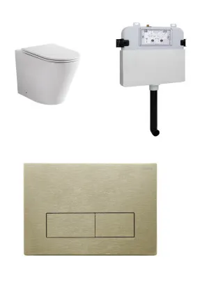 Java In-wall FS Suite S&P Square Metal Brushed Gold Button by Zumi, a Toilets & Bidets for sale on Style Sourcebook