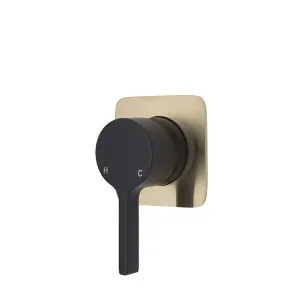 Sansa Wall/Shower Mixer Matte Black w Soft Square UB plate by Fienza, a Shower Heads & Mixers for sale on Style Sourcebook