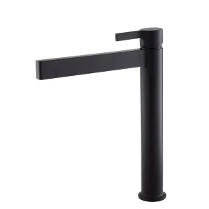 Sansa Vessel Basin Mixer Matte Black by Fienza, a Bathroom Taps & Mixers for sale on Style Sourcebook