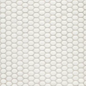 Mod Penny Round White Gloss Mosaic Tile by Beaumont Tiles, a Mosaic Tiles for sale on Style Sourcebook