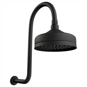 Lillian Overhead Wall Shower Upswept  Matte Black by Fienza, a Shower Heads & Mixers for sale on Style Sourcebook