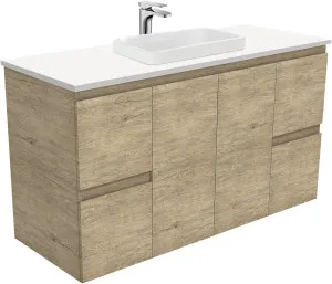 Edge 1200 Vanity Wall Hung Doors & Drawers with Basin & Quartz Top by Fienza, a Vanities for sale on Style Sourcebook