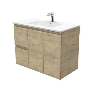 Edge 900 Vanity Wall Hung Doors & Drawers with Ceramic Basin Top by Fienza, a Vanities for sale on Style Sourcebook