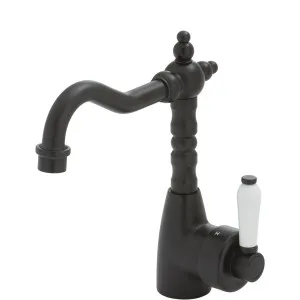 Eleanor Basin Mixer Black/White by Fienza, a Bathroom Taps & Mixers for sale on Style Sourcebook
